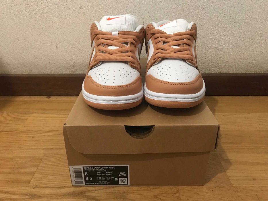 Nike SB Dunk Low Pro ISO Light Cognac US8 41 EU