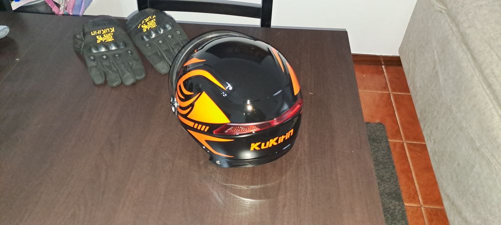 Capacete luvas trotinete kukirin