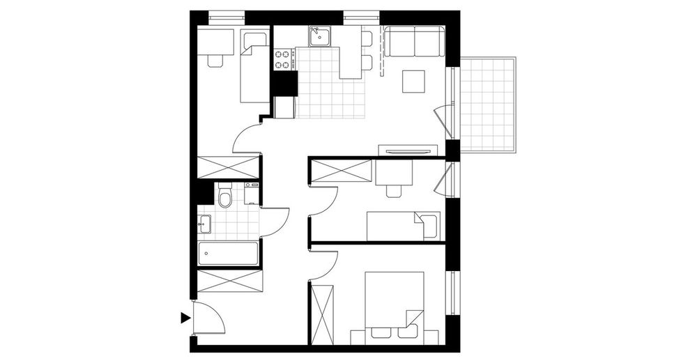 4-pokojowe mieszkanie 55m2 + balkon Bezpośrednio