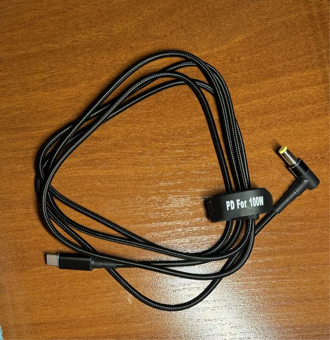 USB Type-C 100W кабель для ноутбуку DC 5.5×1.7