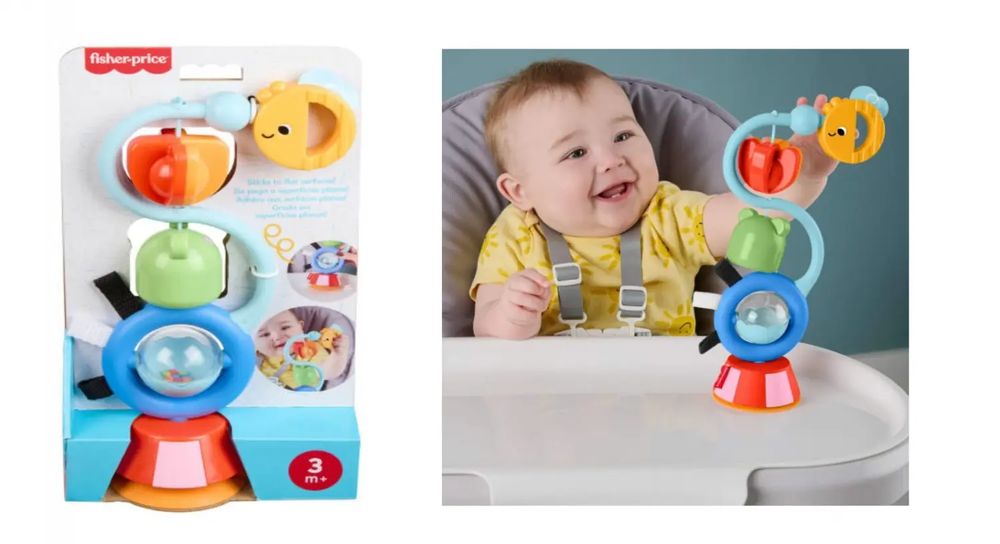 Fisher Price Sensoryczna Zabawka Z Przyssawką Wesołe Odgłosy. Nowy Produkt