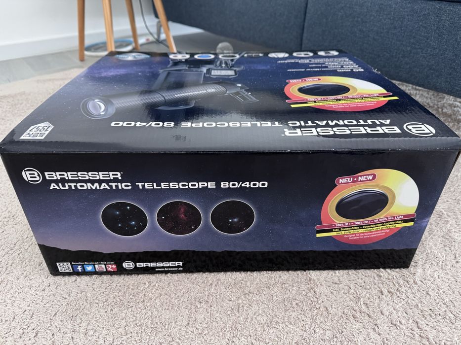 Telescópio Bresser Automatik GoTo 80/400 – Como Novo (usado 1 vez)