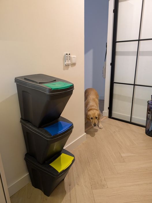 Conjunto caixotes reciclagem ecoponto