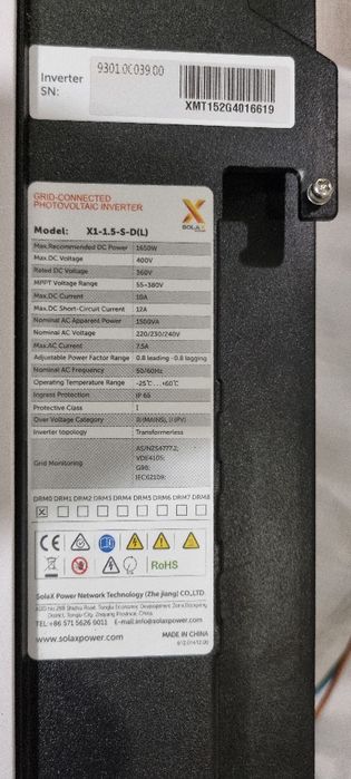 Micro inversor Solax 1.5 WIFI - 2 UNIDADES