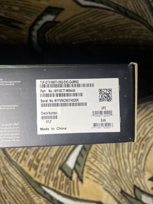 Відеокарта Asus tuf 1660 TI