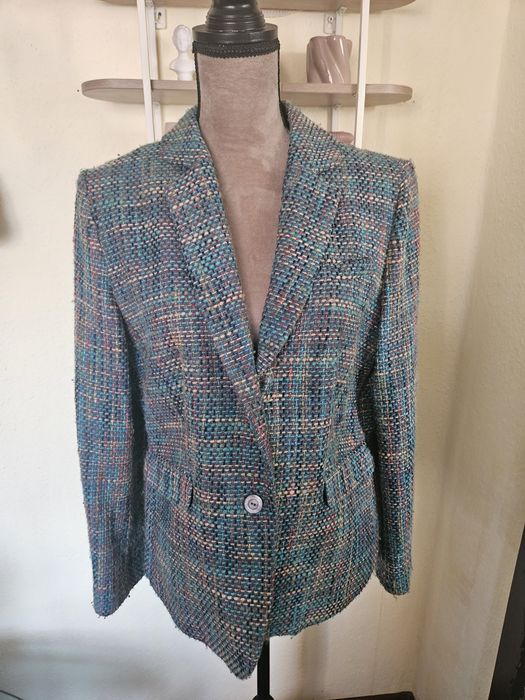 Marynarka niebieska wełna akryl 42