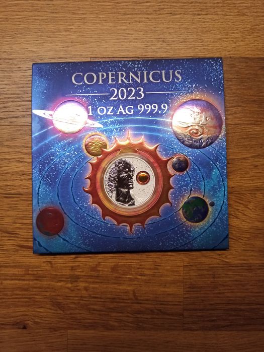 5 euro, 1 uncja srebro, moneta kolekcjonerska Mikołaj Kopernik