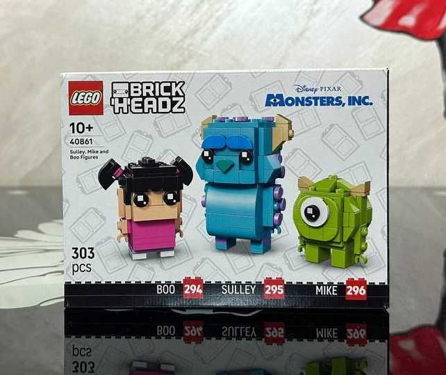 Конструктор LEGO Brick Headz 40861 Фігурки Саллі, Майка й Бу