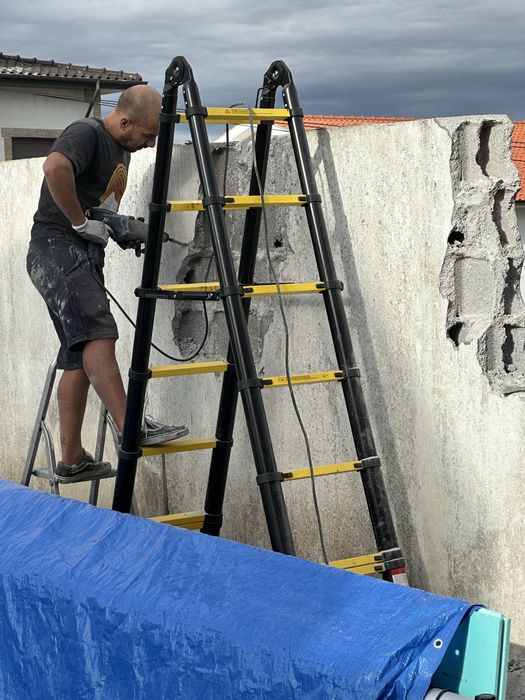 Faco trabalhos de trolha e pintura