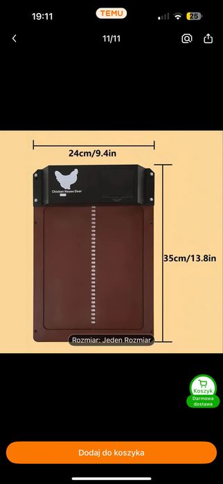 Drzwi do kurnika lub gołębnika