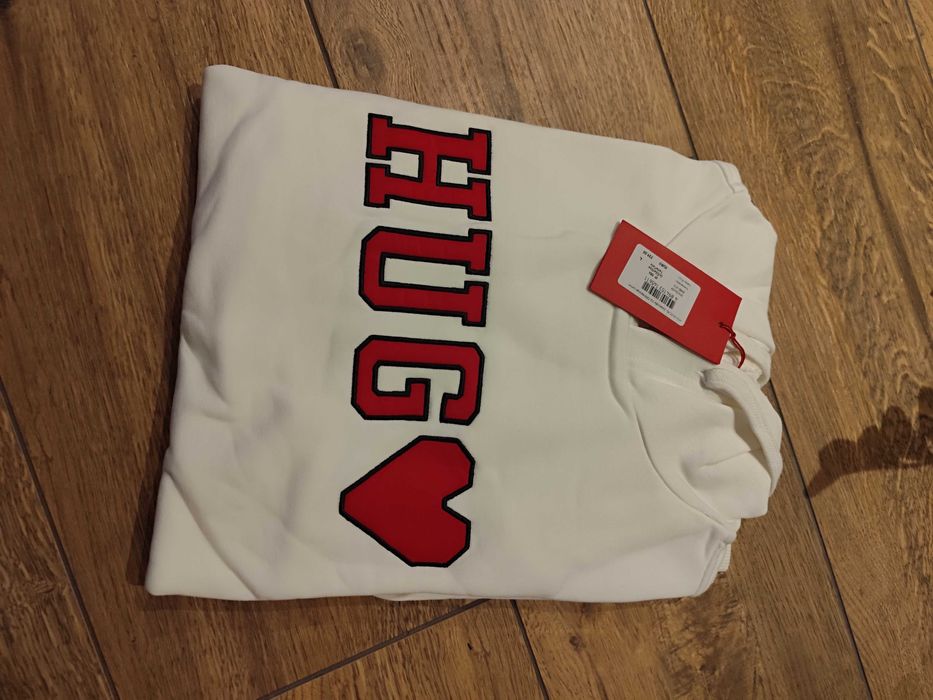 Nowa meska bluza Hugo Boss XXL kaptur kangurka bawełna walentynki