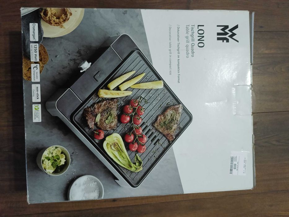 Grill stołowy WMF Lono Tischgrill Quadro – 1250W – Nowy.