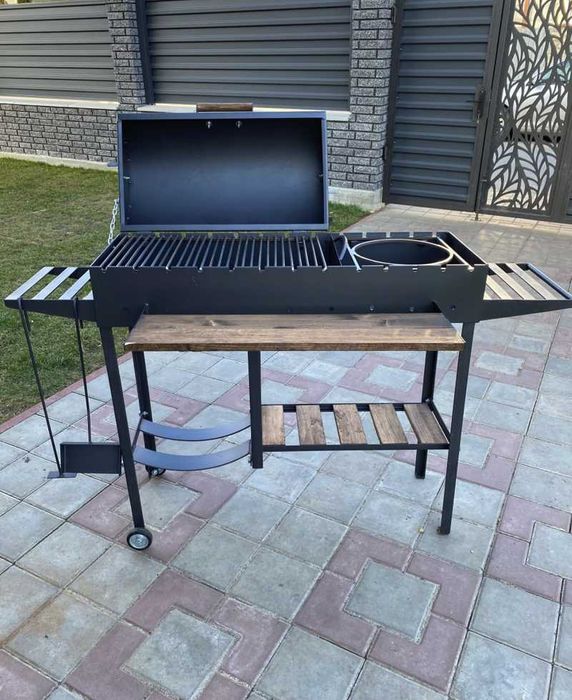 ПЕРЕСУВНИЙ!Мангал -гриль- барбекю на 13 шампурів ПОСИЛЕНИЙ