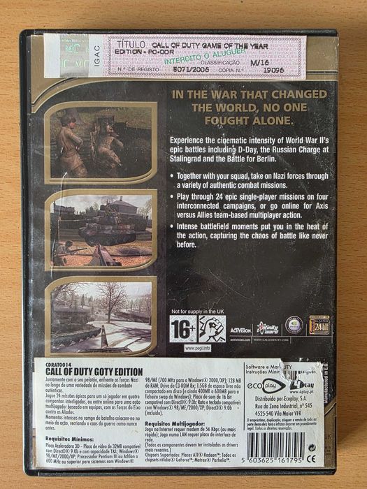 Jogo para PC "Call of Duty"