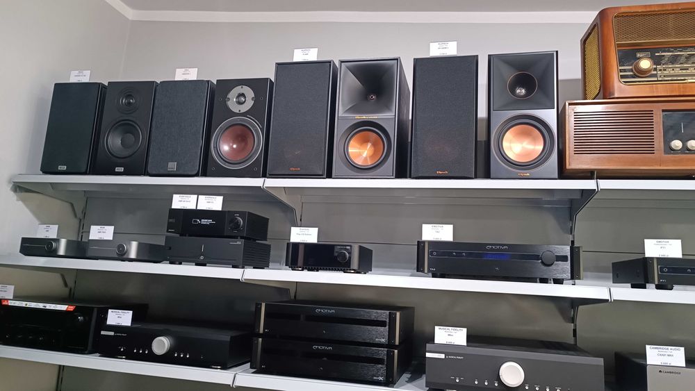 Wiim Amp Ultra + Klipsch RP-160M - Zestaw stereo wzmacniacz kolumny