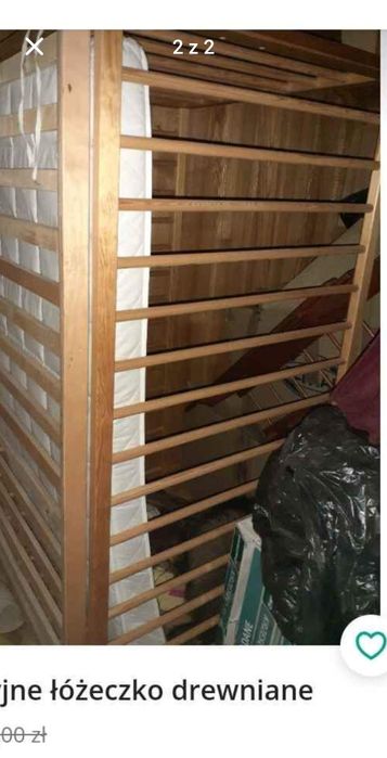 TANIO Łóżeczko dziecięce drewniane z materacem