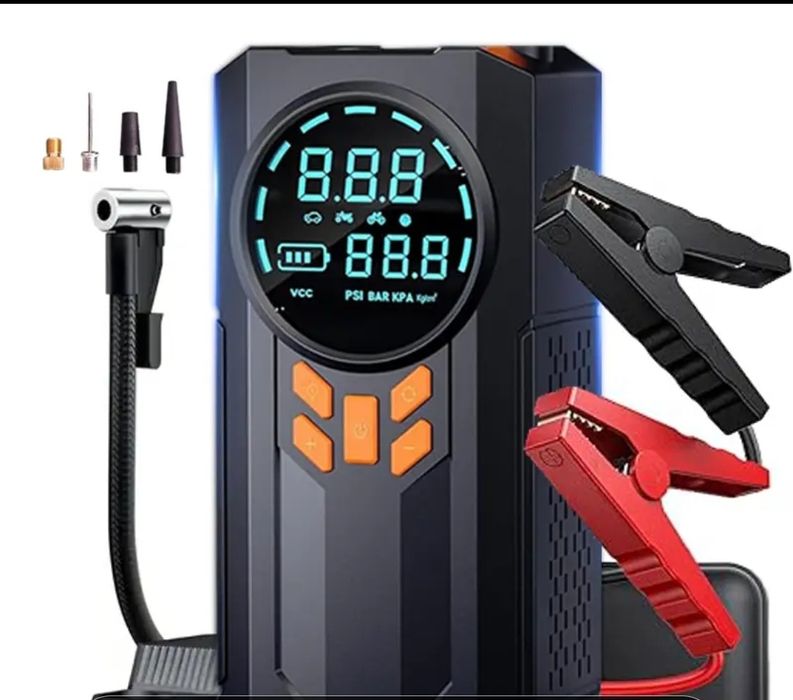 Потужний бустер для авто з компресором