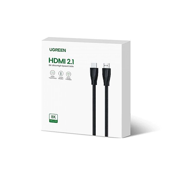 Kabel Ugreen HD140, 80401 HDMI 2.1 / HDMI 2.1/1m - czarny