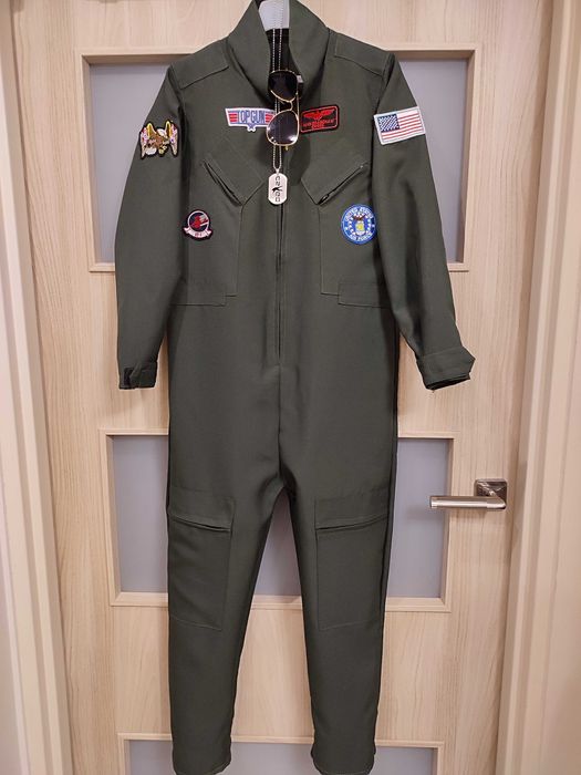 Strój, przebranie pilota Top Gun + okulary + nieśmiertelnik