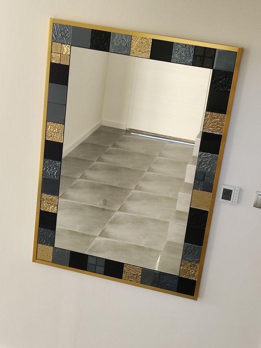 LUSTRO glamour dekoracyjne nowoczesne w ozdobnej ramie