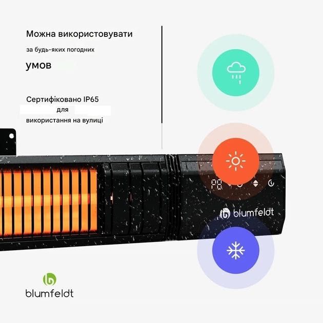 Инфракрасный обогреватель Blumfeldt Gold Bar Slim Smart 3000Вт