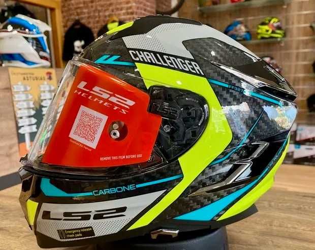 Capacete NOVO Carbono Total LS2 Challenger (50% DESCONTO) Tamanho XXS