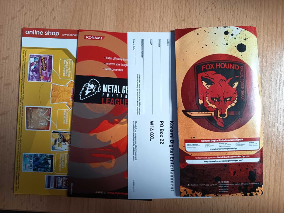 Metal Gear Solid Portable Ops PSP PlayStation angielska komplet