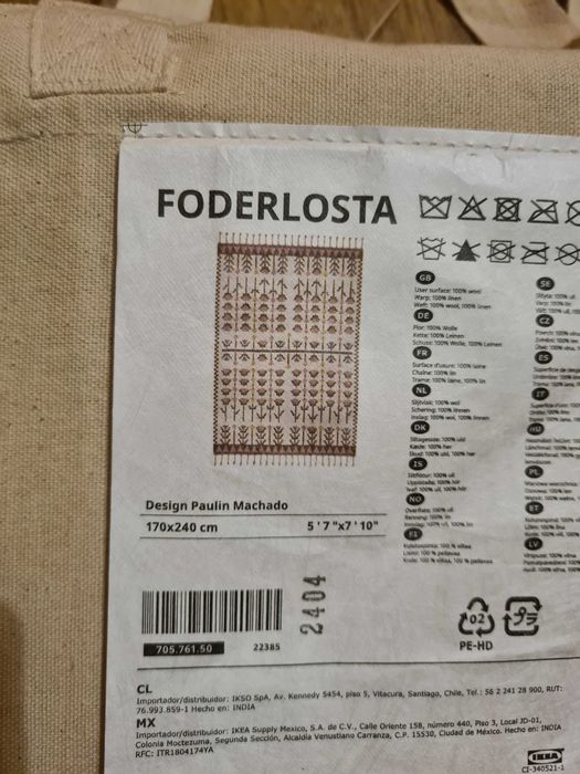 50Nowy dywan Ikea Foderlosta 170x240cm