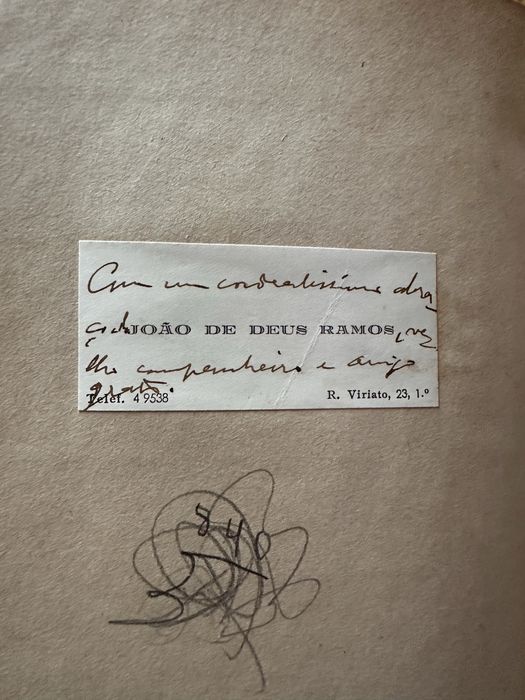 O livro da capa verde - autografado com dedicatoria do proprio Joao de Deus Ramos