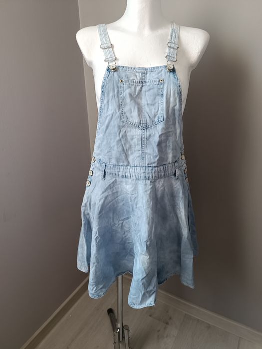 Stylowa spódnica ogrodniczki lekki jeans