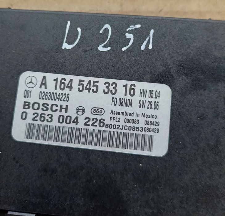 w251 moduł sterownik w164 ml e klasa r klasa mercedes