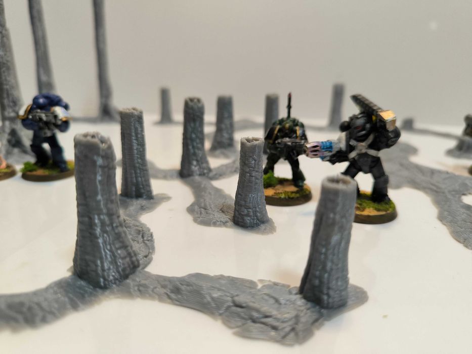 Podstawki (pnie) na drzewa Diorama Makieta D&D RPG