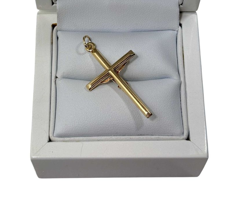 Złota zawieszka krzyż 1,56g 585