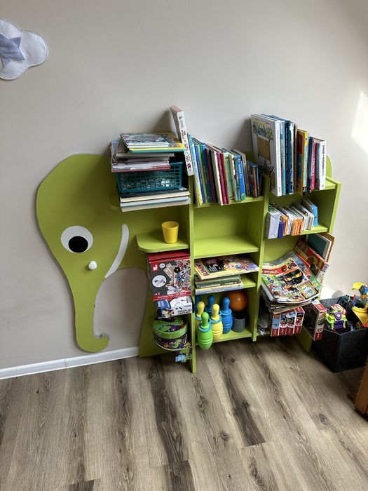 Drewniana duza polka na ksiazki hamd made