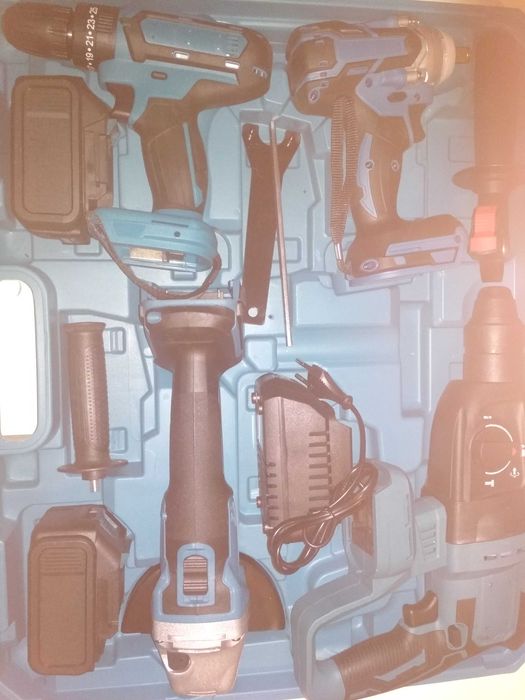 Набор бесщеточного Шуруповерт УШМ Перфоратор Гайковерт аккумуляторного