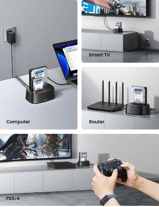Док-станція UGREEN CM198 USB 3.0  SATA Dual-Bay Hard Drive Duplicator