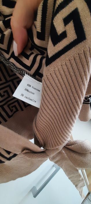 Sweter kardigan z kaszmirem