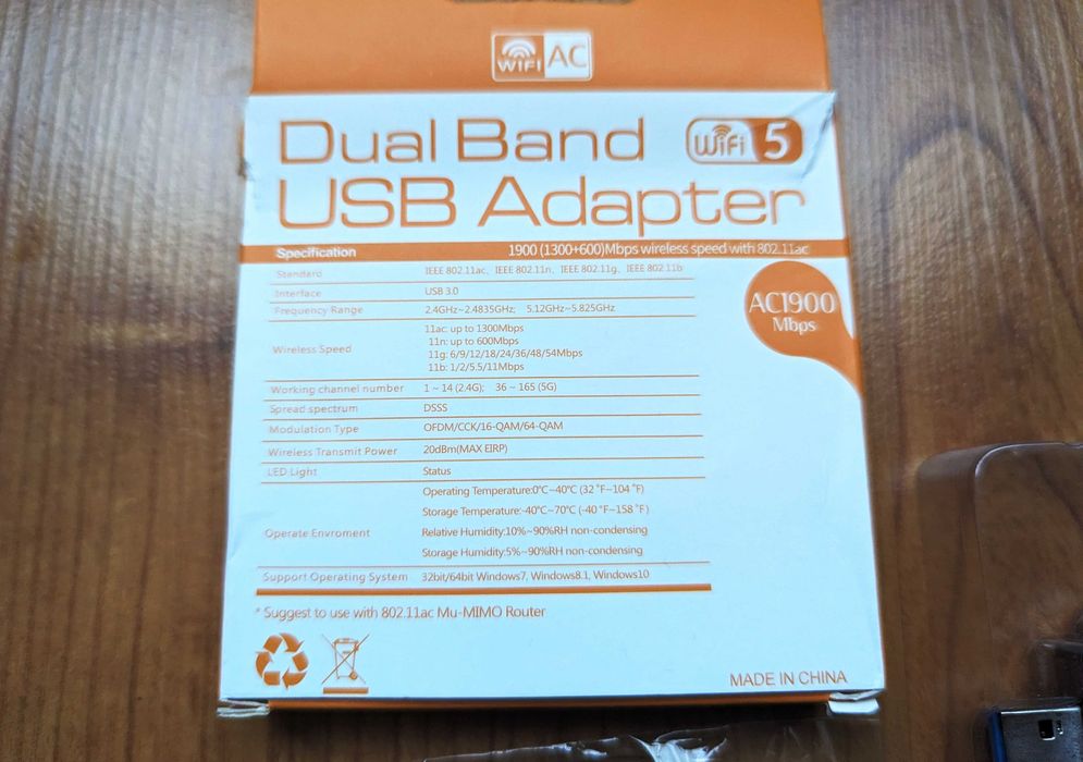 Сетевая карта USB 3.0 WiFi 2.45.8Ггц RTL8814 адаптер