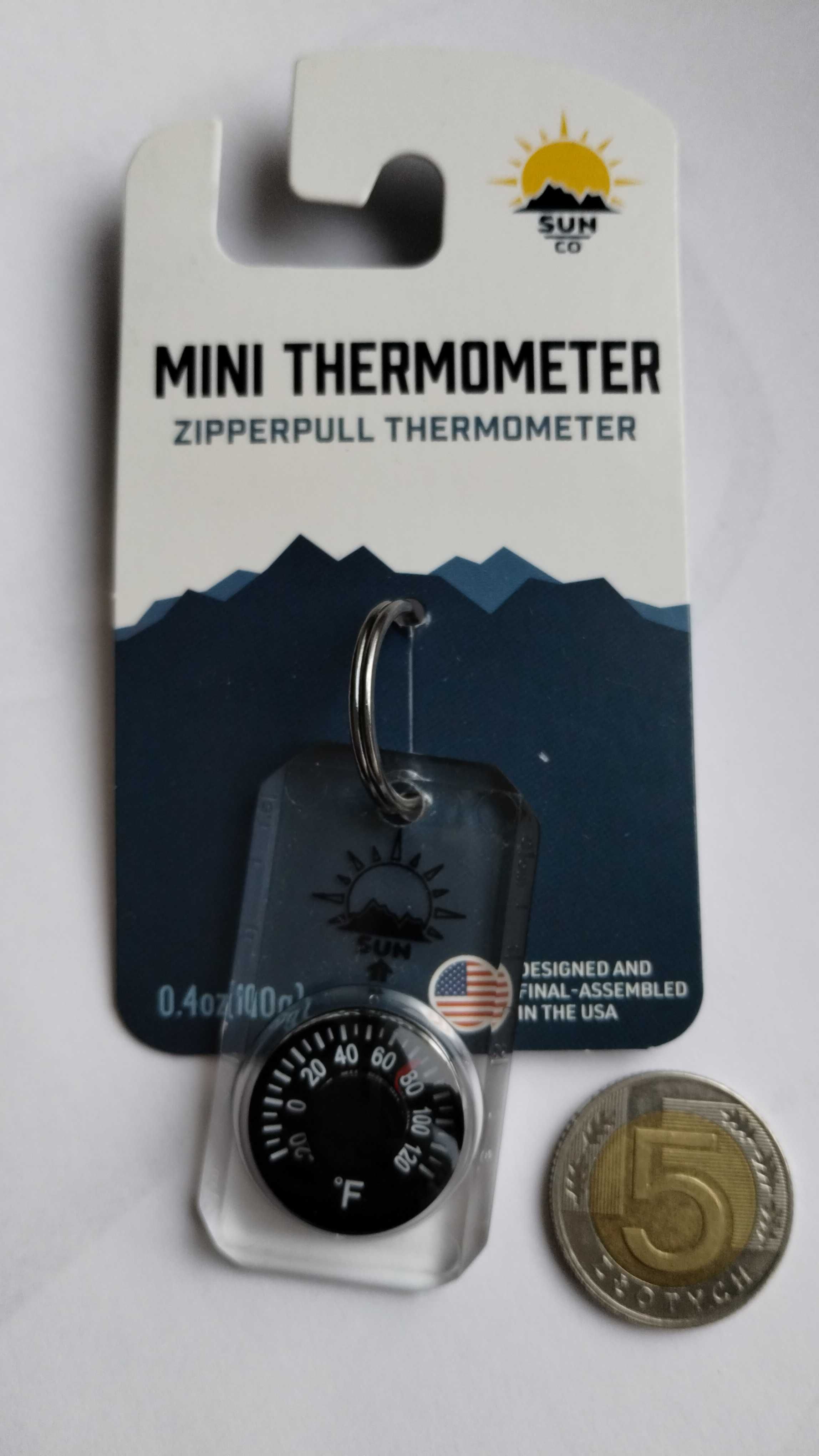 Sun Company MiniThermometer Zipperpull Mini Dial Thermometer