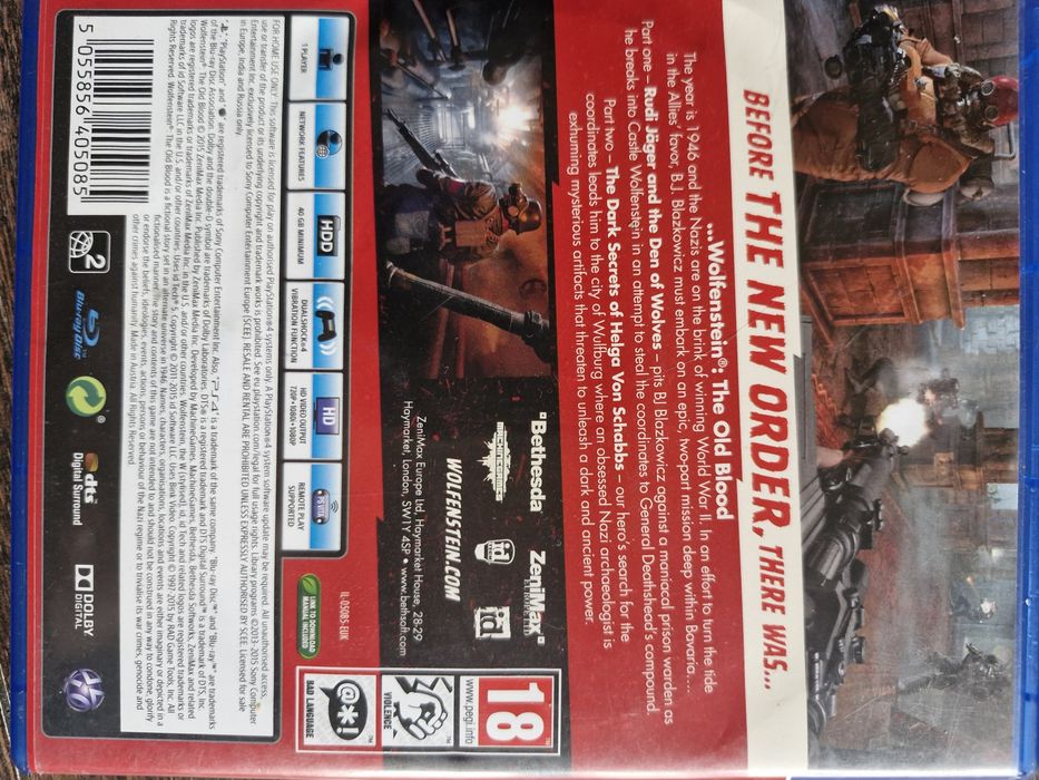 Wolfenstein The Old Blood gra na PS4