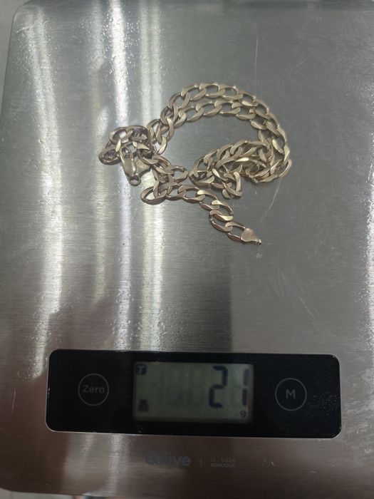 Złoty gruby łancuszek  21gram 8mm 9k