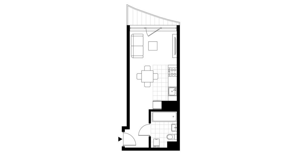 1-pokojowe mieszkanie 25m2 + balkon