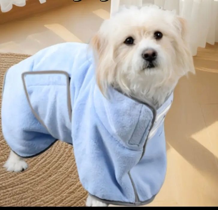 Szybkochłonny szlafrok-ręcznik dla psa lub kota