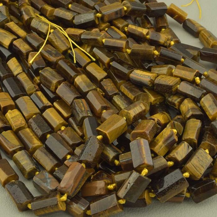 Нитки бусин натуральный Тигровый Глаз.Низка бусин Тигрове Око.