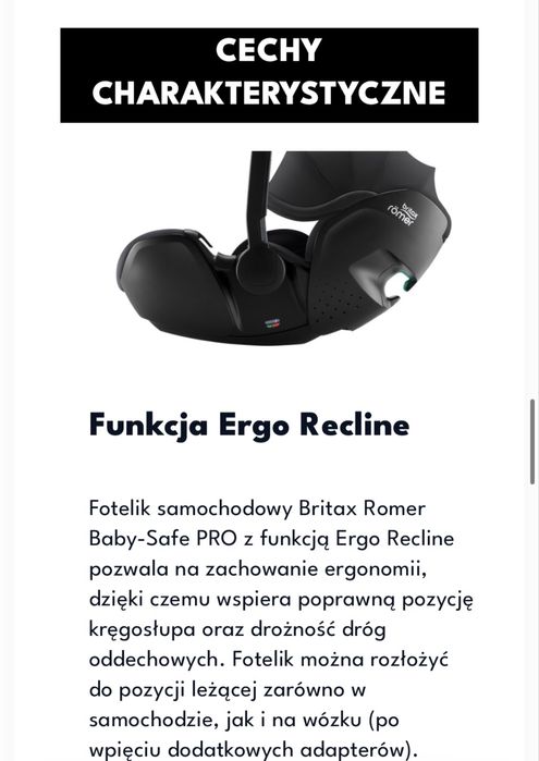 Fotelik samochodowy britax romer baby safe pro