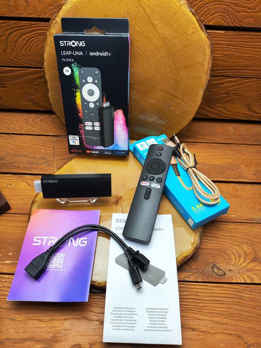 Strong Leap-UNA TV Stick Android TV Chromecast Miracast TV Netflic Youtube box Nowy