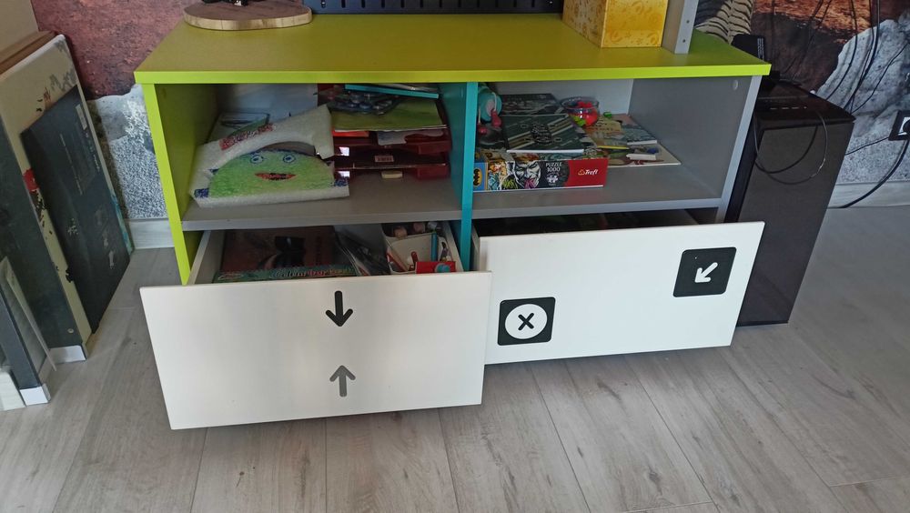 Biurko 130 cm z regulacją wysokości + szafka 100 cm - Meblik LOL