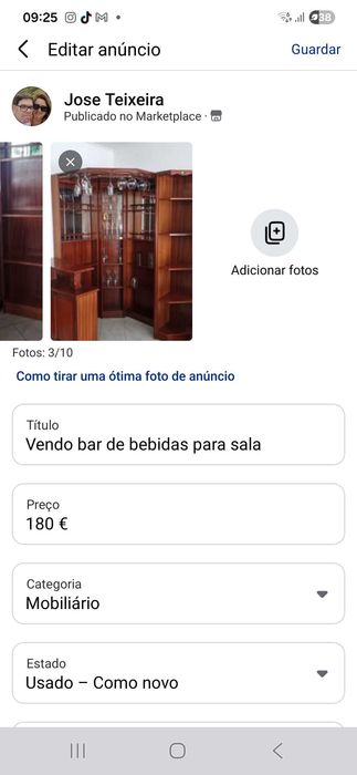 Vendo Bar para sala em perfeito estado, mt bem tratado