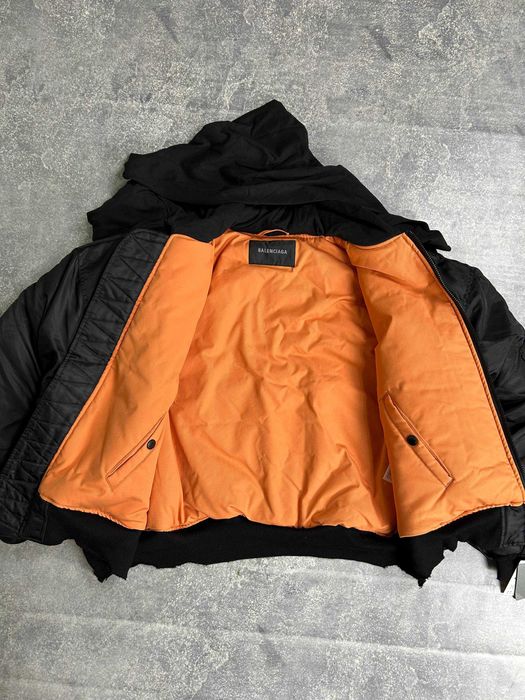 Бомбер Balenciaga черный куртка чорна курточка opium капюшон зіпка M L