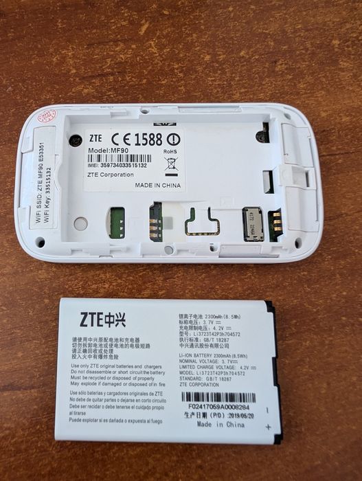 Маршрутизатор ZTE MF90 4G, sim, mini router
